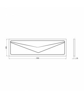 Панель для прямоугольной ванны фронтальная Lidz Panel R 150 150 см