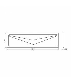 Панель для прямоугольной ванны фронтальная Lidz Panel R 160 160 см