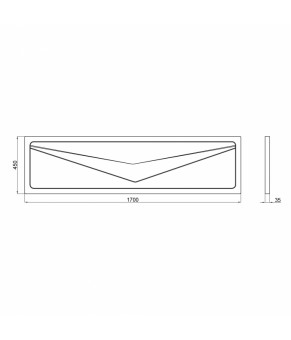 Панель для прямоугольной ванны фронтальная Lidz Panel R 170 170 см