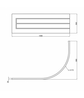 Панель для асимметричной ванны фронтальная Lidz Majatek Panel A 150 150 см