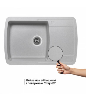 Кухонная мойка Lidz 770x490/200 GRA-09 (LIDZGRA09770490200)