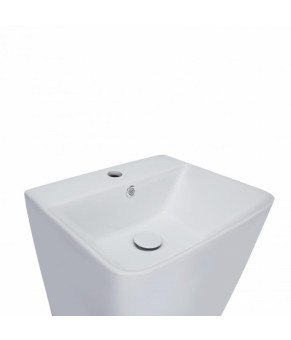 Раковина напольная моноблок Qtap Tern 440х380х830mm White с донным клапаном QT1711G302W