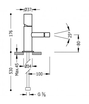 Cмеситель для биде TRES STUDY EXСLUSIVE 26112001 D