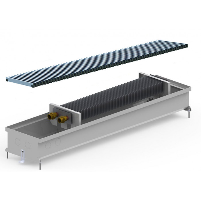 Внутрішньопідлоговий конвектор Carrera C 120 Inox 23х100 см Hi-Tech