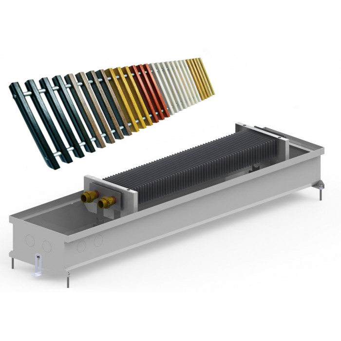 Внутрішньопідлоговий конвектор Carrera C 120 Inox 23х100 см WR кольорова