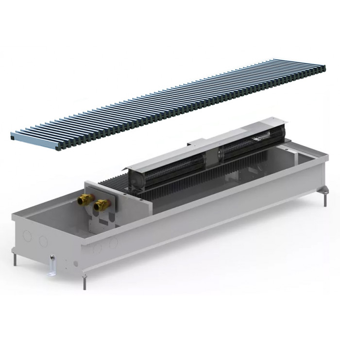 Внутрішньопідлоговий конвектор Carrera CV 120 Inox 28х125 см Hi-Tech