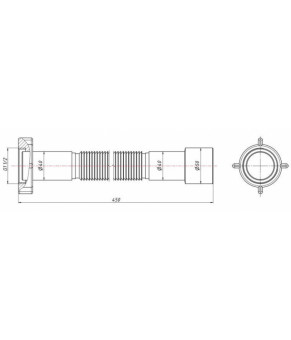 Гибкая труба Lidz (WHI) 60 01 G002 01 с накидной гайкой 1 1/2" длина 1200 мм