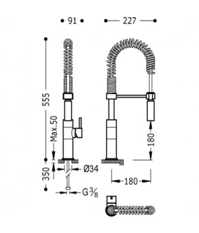 Cмеситель кухонный TRES KITCHEN 130485