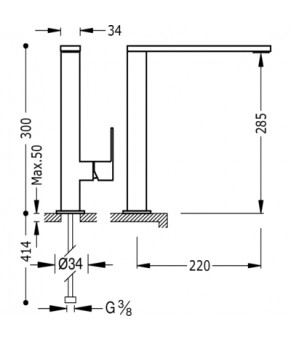 Cмеситель кухонный TRES KITCHEN 106486