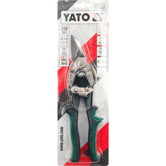 Ножиці з металу праві Yato 250 мм YT-1961